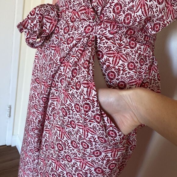 Whistles Alisha Red Floral Jumpsuit Size 12 - Picture 7 of 16